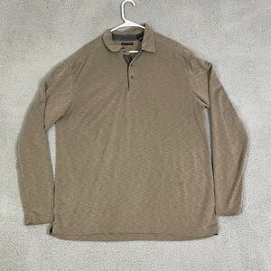 Age Of Wisdom Shirt‎ Mens XXL Tan Casual Long Sleeve Polo